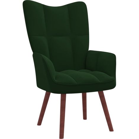Chaise de relaxation Vert foncé Velours 10 (1/5)