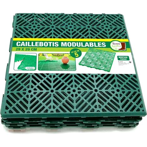 Caillebotis plastiques - vendus par 5  Vert