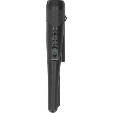 Détecteur de métaux portatif noir avec écran LCD, chercheur d'or, détecteur avec lampe torche (livré sans piles) (1/5)