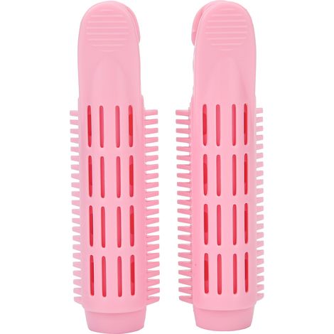 2 Pièces Pinces à Cheveux Boucleur Créateur de Volume Boucles Naturelles Outil de Coiffure Rose (1/5)