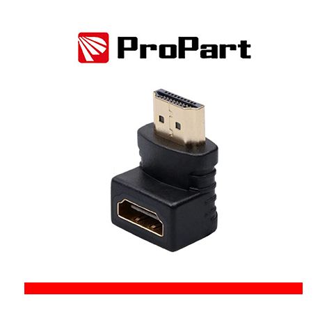 Adattatore Spina HDMI (19PIN) – Presa HDMI (19PIN) 90° dorat