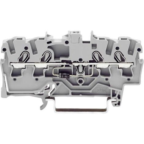 WAGO 2002-1411/1000-410 Morsetto diodi 5.20 mm A molla Attribuzione: L Grigio 1 pz.