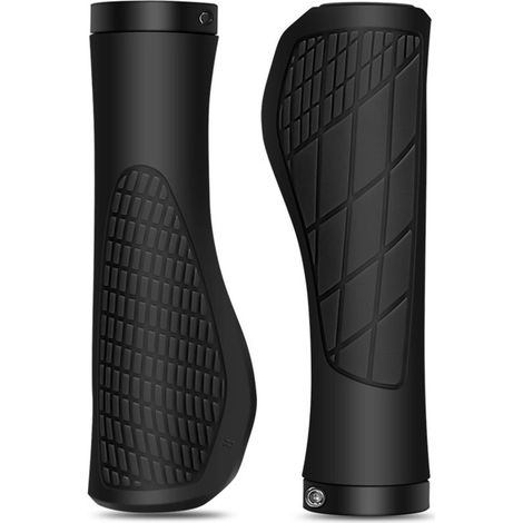 Puños para bicicleta, 22,2 mm, manillares ergonómicos, antideslizantes, de goma, puños universales bicicletas montaña, MTB/BMX/descenso/plegables (1/5)