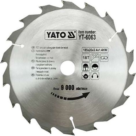 Hartmetall Sägeblatt 185x20mm 18Z (1/5)