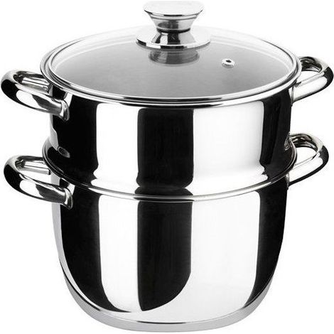 Set di cottura a vapore INOXIBAR Ecco Cristal acciaio inossidabile coperchio in vetro induzione 28 x 28 x 29 cm (1/3)