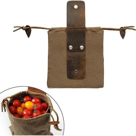 Filiyano – Sac de jardin pratique et esthétique en toile avec cordon de serrage, sac de transport, sac de récolte (1/5)