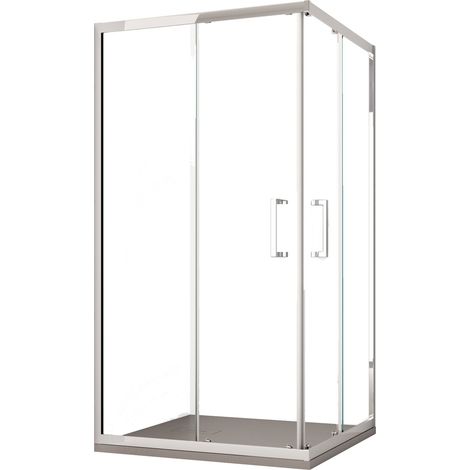 Box Doccia Angolare 70x70 cm 2 Ante Scorrevoli in Cristallo trasparente 6mm H195 Bonussi Sasha