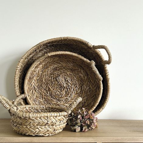 Set de 3 paniers en jonc de mer - Opjet Paris (1/5)