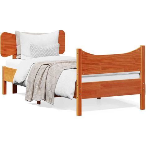 Maison Exclusive - Letto senza Materasso Marrone Cera 90x190 cm in Legno di Pino (1/5)