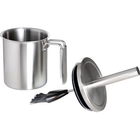Allgrill Marinier-Set aus Edelstahl mit Silikonpinsel 10 x 23 cm (1/2)