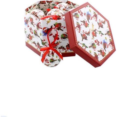 Christmas Decorative Balls Decoupage Robin Fourteen Festive
