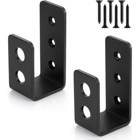 PA 2er-Pack robuste Türhalterung aus Stahl für 2x4 Türen, U-förmige Sicherheitsstange (1/5)