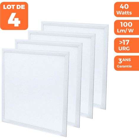 Europalamp – Dalle LED ultra slim 600x600 40W 4000K – Éclairage anti-éblouissement – Intégration facile dans faux plafonds – Confort visuel pour bureaux