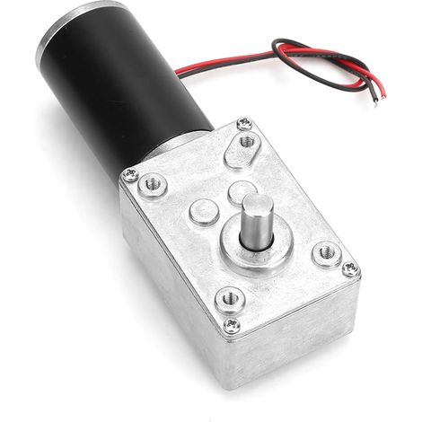 Elektrischer Getriebemotor mit reduzierter Drehzahl, reversibler Schneckengetriebemotor, 8 mm Welle, 12 V (12 V, 10 U/min) (1/5)