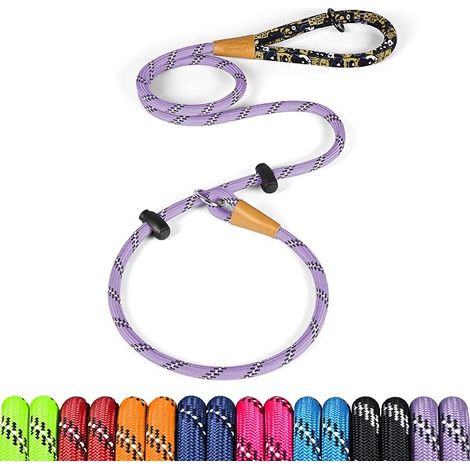 Dog Lead 180 cm, Lasso Dog Lead with Comfortable Handle, Reflective for Small, Medium and Large Dogs Viola Claro (1/5)
