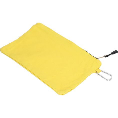 Mehrzweck-Werkzeugtasche mit Reißverschluss aus wasserdichtem und tragbarem Canvas mit Karabinerhaken zur Aufbewahrung, gelb (1/5)