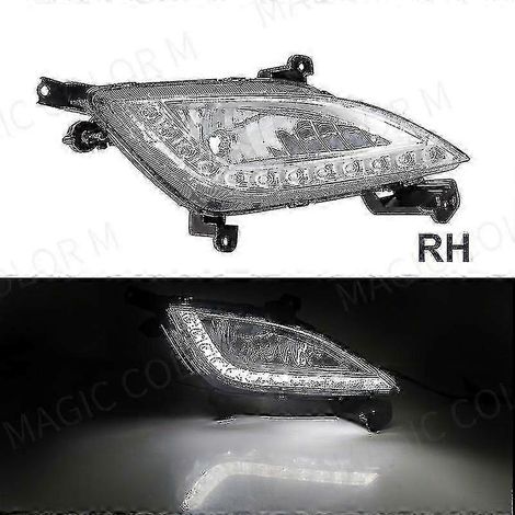 Cubiertas para luces diurnas y faros antiniebla para Hyundai Elantra GT I30 (2012, 2013, 2014, 2015, 2016), conjunto de faros antiniebla del parachoques delantero, 12 V (1/5)