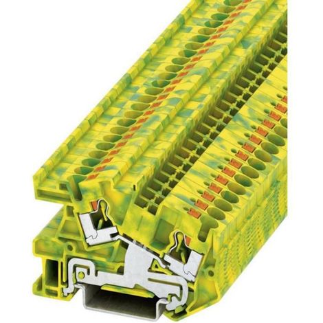 Bloc De Jonction - Conducteur De Protection - Raccordement Push-In 0,2 À 6 mm² - Montage NS 35/7,5 Ou NS 35/15 - Vert/Jaune - 1 Pièce