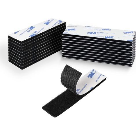 Hochleistungs-Klettband – 12er-Pack – Stark haftende Rückseite für den Einsatz zu Hause, im Büro, drinnen und draußen – Ersetzt Löcher und Schrauben (1/5)