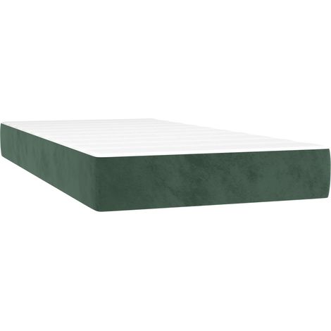 Maison Exclusive - Materasso a Molle Insacchettate Media Verde Scuro 90x210x20 cm (1/5)