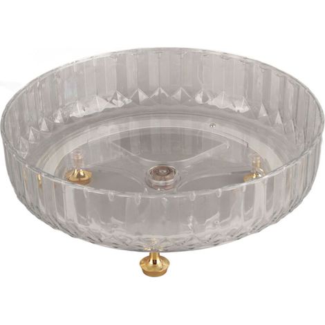 Plateau de rangement rotatif 360° – Qualité alimentaire – Diamètre 28 cm – Transparent haute clarté (1/4)