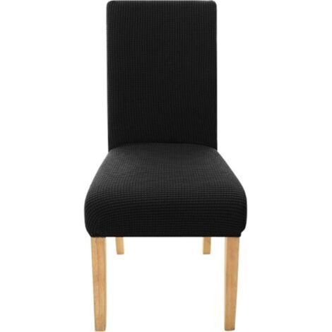 Stretchable jacquard wedding chair cover, washable for indoor use, cheap, black, for dining room (1/3)