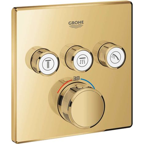 Grohe Grohtherm SmartControl - Thermostatarmatur für Unterputzmontage, 3 Ventile, Cool Sunrise 29126GL0