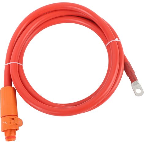Câble batterie cuivre silicone rallonge positif rouge prise droite SC35-8 pour bateau voiture moto onduleur 35mm² 1m (1/5)
