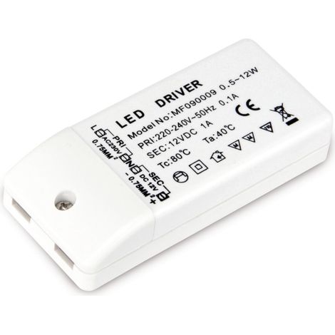 CHILITEC Alimentation LED à découpage, 12 V-, 12 W