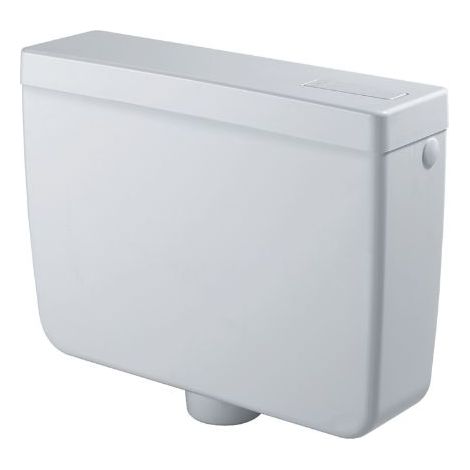 Cassetta scarico wc a zaino universale in ABS bianco con capacità 8 litri (1/7)