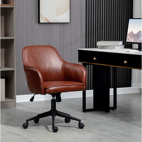 MEUBLIV Poltrona da ufficio marrone 58,5 x 62 x 83-91 cm - funzione basculante (1/5)