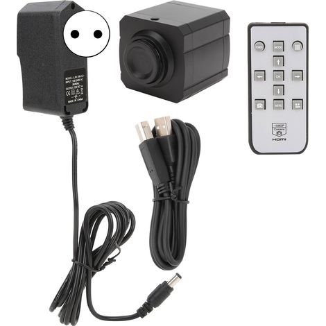 Caméra Microscope 2K 37MP HDMI USB Industrielle Vidéo Numérique avec Interface Multimédia, Éclairage LED, Pour Inspection Électronique, Alimentation AC 100-240V Prise UE (1/5)