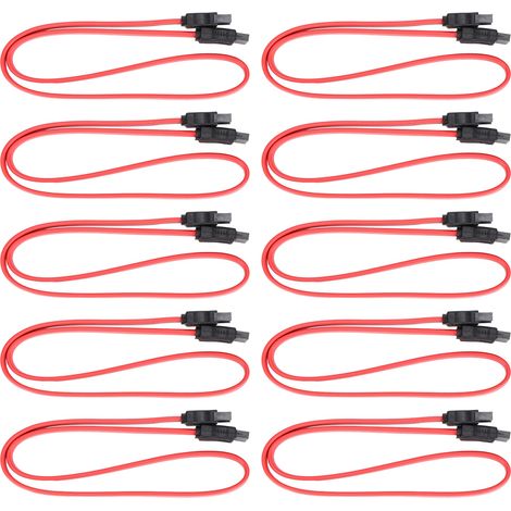 10 câbles SATA 7 broches mâle vers femelle pour disque dur externe et SSD, extension de données 50 cm (1/5)