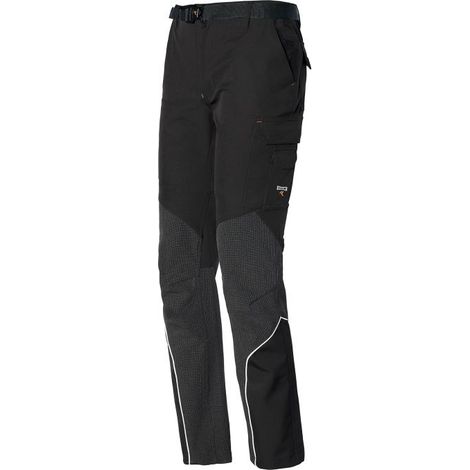 Issaline 8838B-060 Pantalone Da Lavoro Softshell Heavy Extreme Nero S