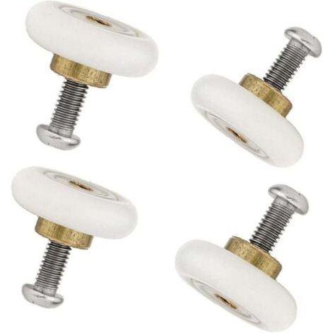 Set di ruoli sostitutivi per porte della doccia, 4 pezzi, diametro 20 mm (1/4)