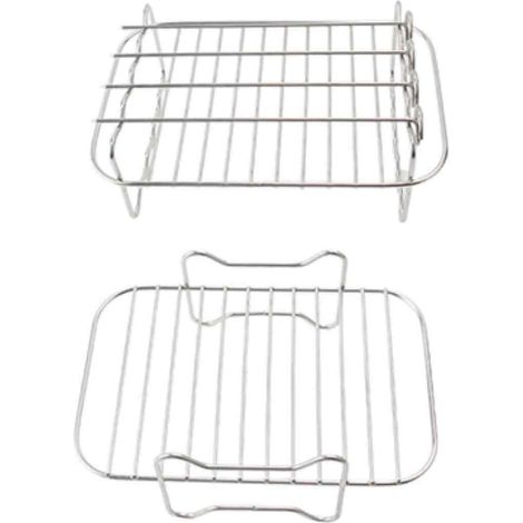 Grille de cuisson pour barbecue à air chaud, accessoires pour friteuse à air chaud, panier vapeur, grille en acier inoxydable, filet de cuisson (1/5)
