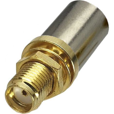 Conector hembra SMA para cable LMR300, crimpado (1/4)