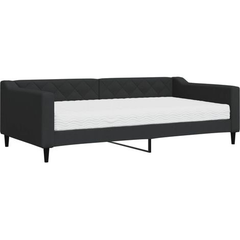 Maison Exclusive - Divano Letto con Materasso Nero 100x200 cm in Tessuto (1/5)