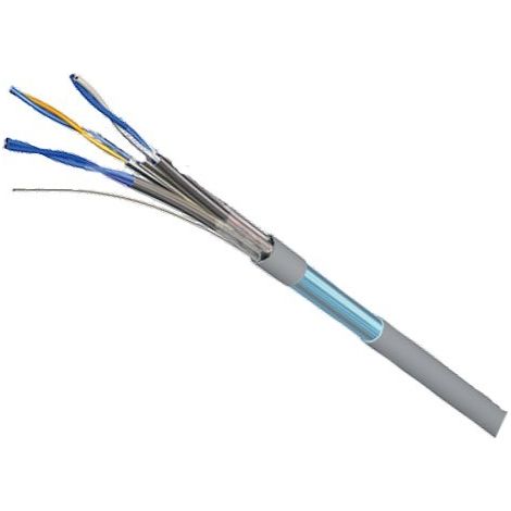 Bis-Electric – Câble téléphone interphone visiophone 6 fils – Paire torsadée blindée – Pour installations sécurisées – 100m