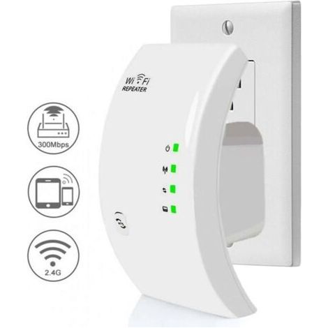 Répéteur WiFi 300Mbps – Couverture jusqu'à 200m² – Mode répéteur et AP – Port Ethernet pour connexion câblée - 200m2 (1/5)