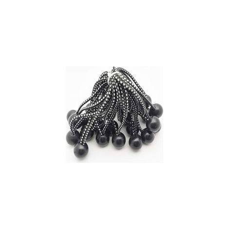 25 Tendeur Elastique Caoutchouc Professionnel avec Boule (Noir 140 mm) pour Tentes, Bâches, Affiches. Tendeur Bâche, Sangle Élastique, Support de Bâche, Caoutchouc de Bâche, Tendeur Caoutchouc. (1/5)