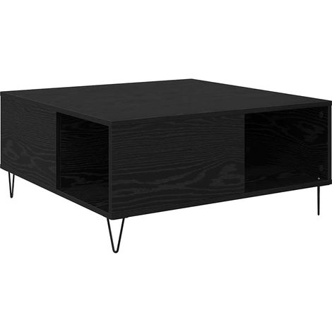 Maison Exclusive - Couchtisch Schwarz Eichen-Optik 80 x 80 x 36,5