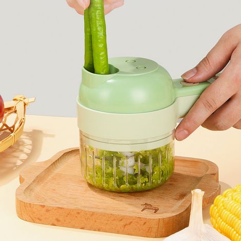 Hachoir Électrique Mini 4 en 1 200ml USB Rechargeable pour Oignons et Aliments (1/5)