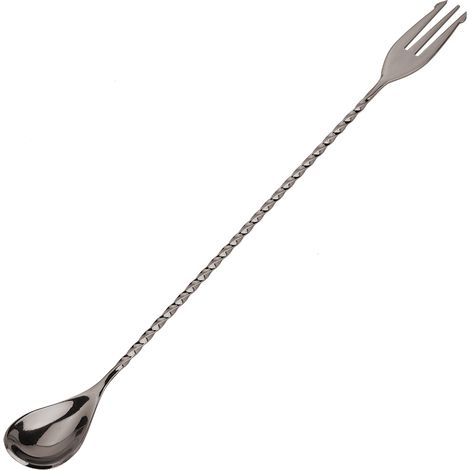 Cuillère À Cocktail En Acier Inoxydable - Long Manche Pour Mélange Et Stratification - Pour Boissons Et Café - Modèle 3