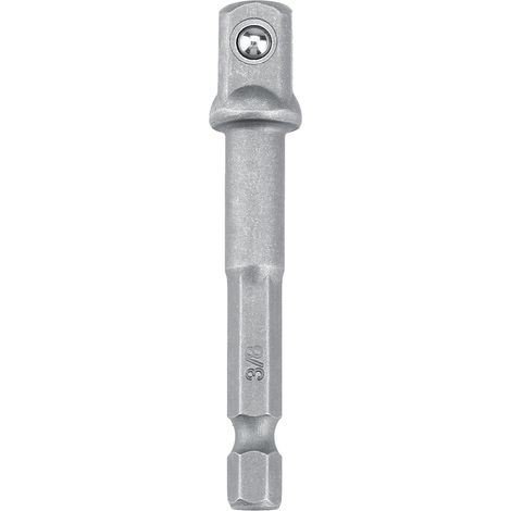 Jeu de 3 Adaptateurs pour Douilles Socket - Extension à Mandrin Hexagonal 1/4" vers 1/4", 3/8", 1/2" - Chrome-Vanadium Type Long - Barres de Drillage [Barres d'Extension] [Long Type] (1/5)