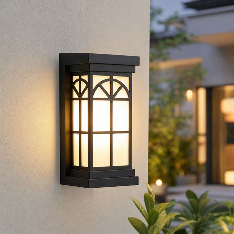 Applique murale extérieure LED IP65 étanche, boîtier ABS robuste et diffuseur PC anti-UV. Lumière chaude/blanche/tricolore réglable. 245x110x90mm (1/4)