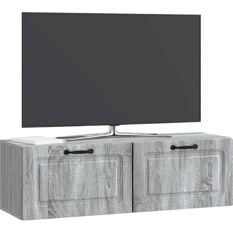 Maison Exclusive - Wandmontierter TV-Schrank Graues Sonoma 98 x 3