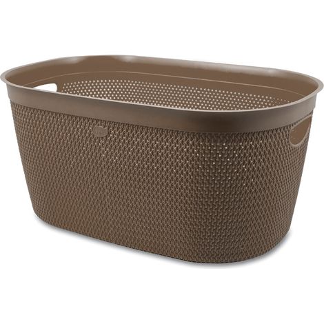 Cestino Biancheria Portabiancheria intreccio Moka 39 x 59 x 27 cm (1/2)