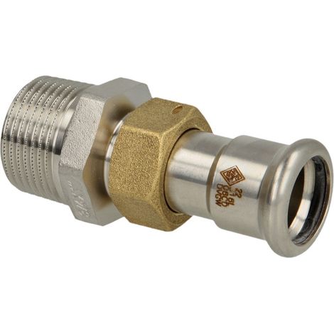 Raccord à sertir inox raccord à vis 22 x 3/4’’ (contour M)