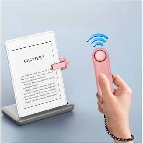 Fernbedienung automatischer Seitenumblätterer geeignet für Kindle Paperwhite iPad Tablet und E-Reader tragbare Fernbedienung Funkfernbedienung pink (1/5)